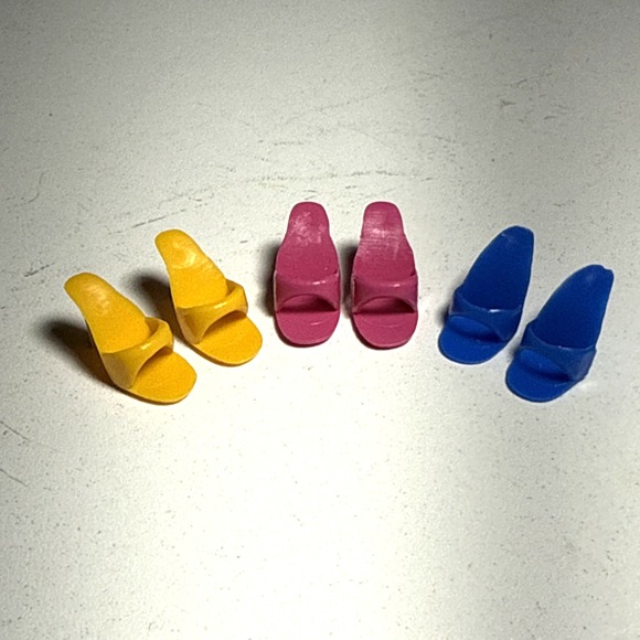 The Unbranded Brand Other - Vintage‎ Barbie Open Toe Mules Heels Shoes 22 Pairs Pink Blue Yellow Philippines